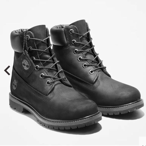 TIMBERLAND® PREMIUM 6-INCH WATERPROOF‎ WOMENS BOOTS BLACK 11M NWT IN BOX - Picture 5 of 14